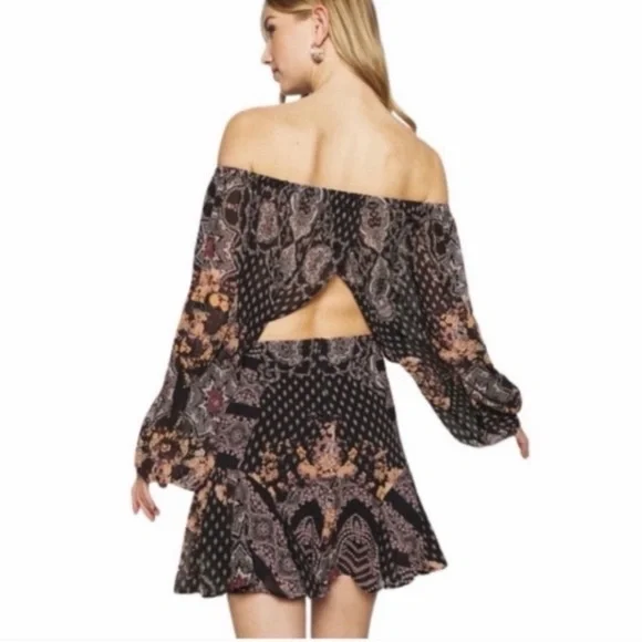 Free People seven wonders open back boho Mini Dress - Picture 16 of 16
